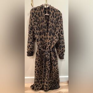 SKIMS Leopard Print Robe - Brown and Black